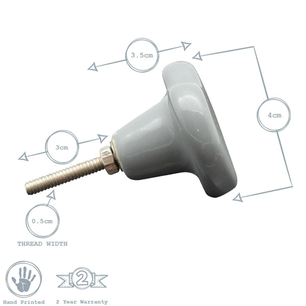 Nicola Spring Heart Ceramic Cabinet Knob