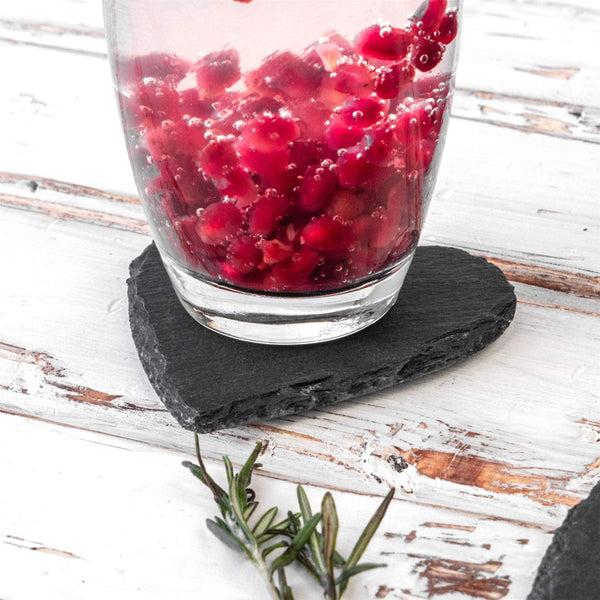 Nicola Spring Heart Slate Coasters - Pack Of Six