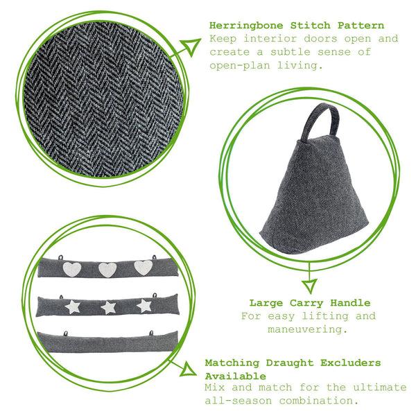 Nicola Spring Herringbone Door Stop - Triangle