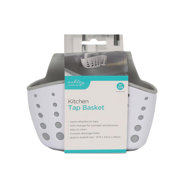 nicola spring Kitchen Tap Storage Caddy - White