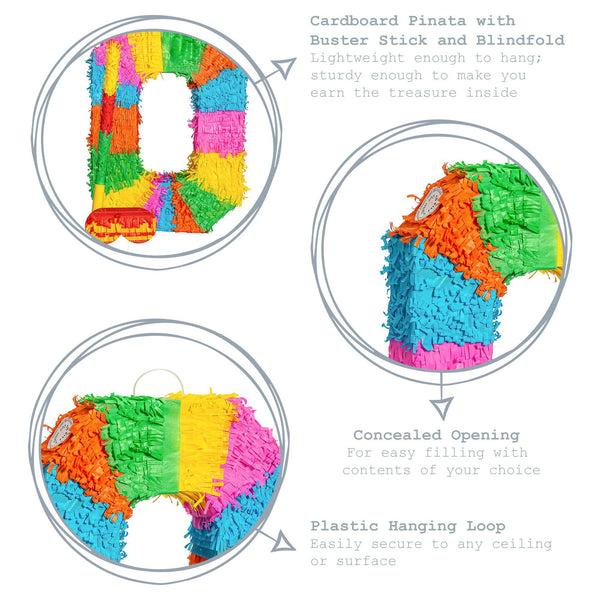 Nicola Spring Large Number 0 Pinata Party Set