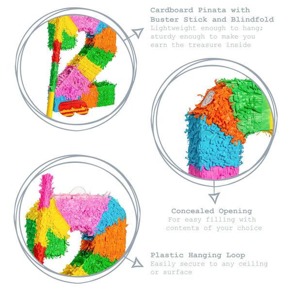 Nicola Spring Large Number 2 Pinata Party Set