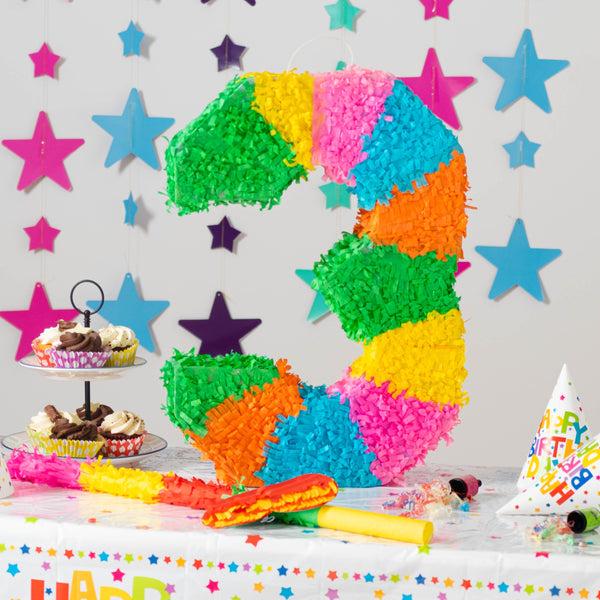 Nicola Spring Large Number 3 Pinata Party Set