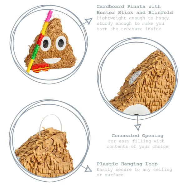 Nicola Spring Large Poop Emoji Pinata Party Set