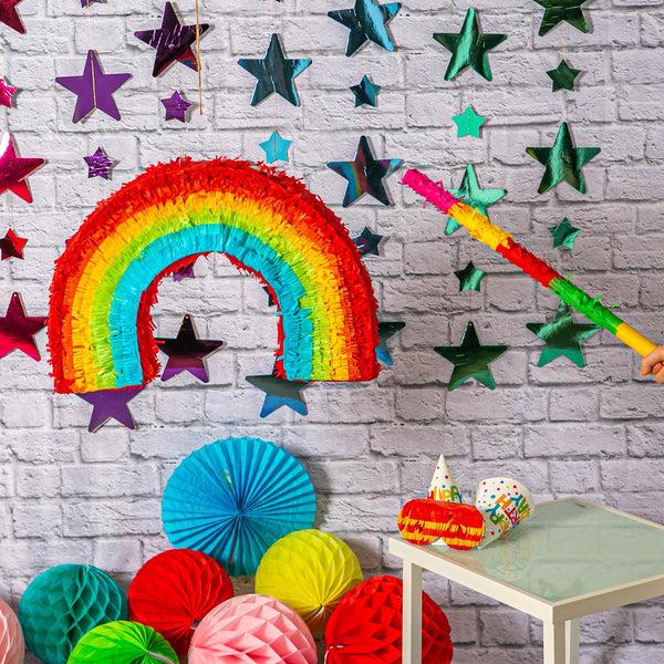 Nicola Spring Large Rainbow Pinata Party Set