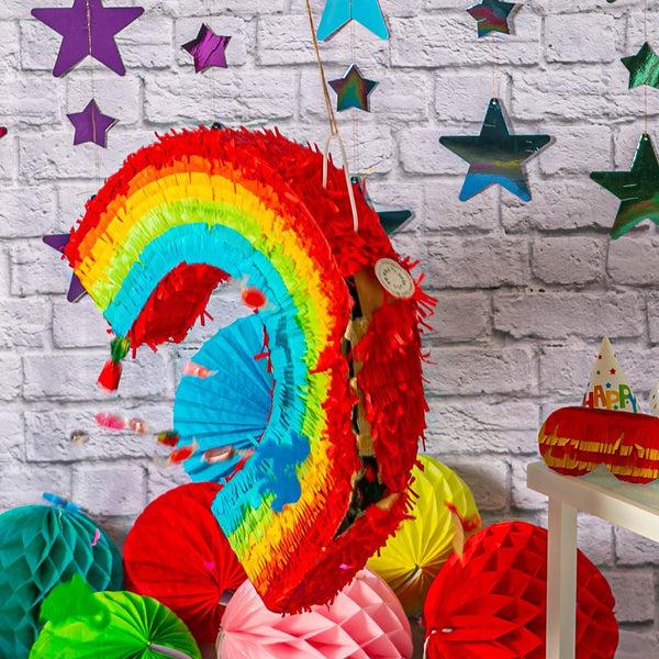 Nicola Spring Large Rainbow Pinata Party Set
