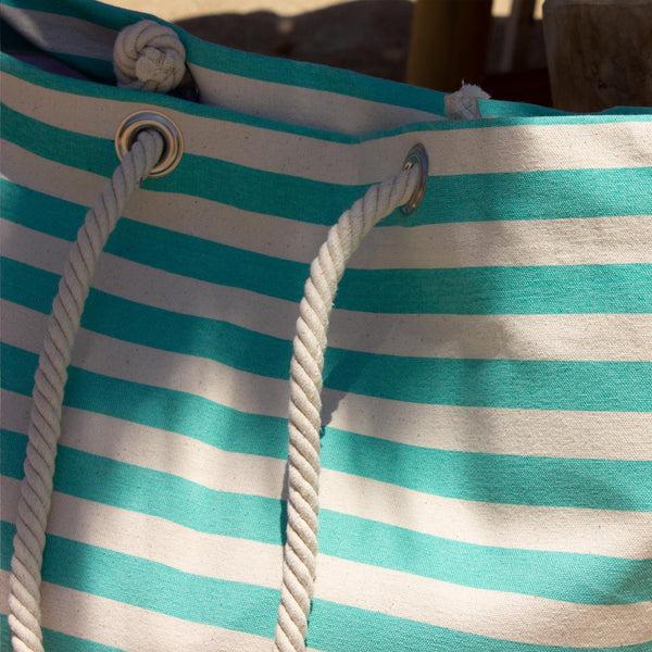 Nicola Spring Large Striped Canvas Tote Beach Bag
