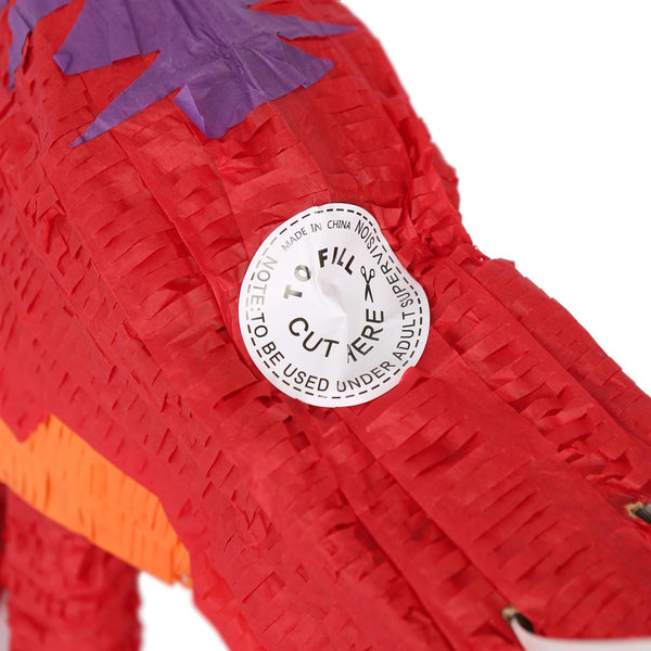 Nicola Spring Large T-Rex Pinata & Blindfold Set - Red