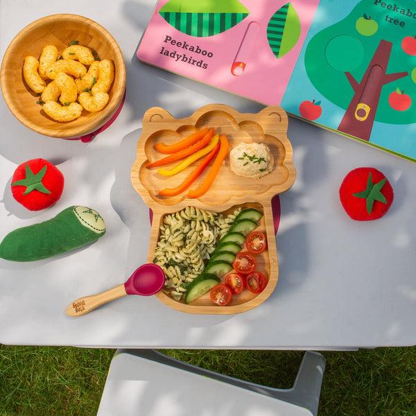 Nicola Spring Lenny The Llama Bamboo Suction Plate