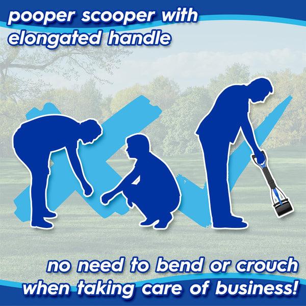 Nicola Spring Long Handle Pooper Scooper - 60cm - Blue