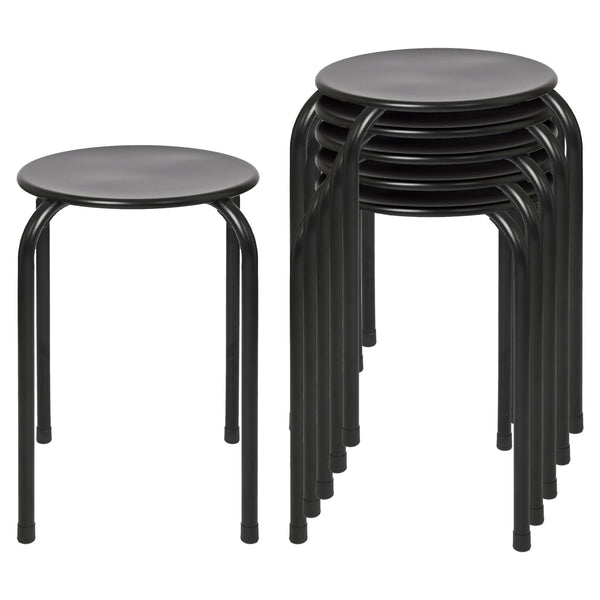 nicola spring Metal Stacking Stools - Pack of 6