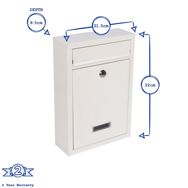 Nicola Spring Modern Steel Plated Post Box