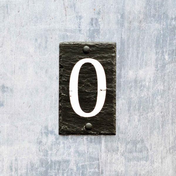 Nicola Spring Number 0 Slate House Sign