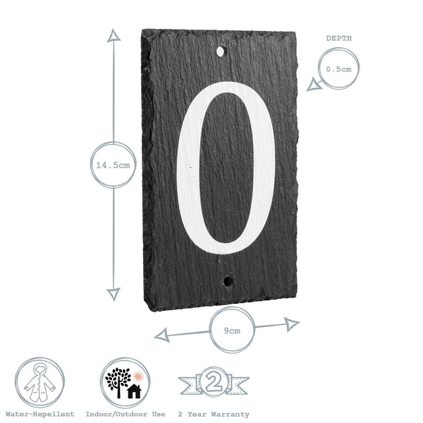 Nicola Spring Number 0 Slate House Sign