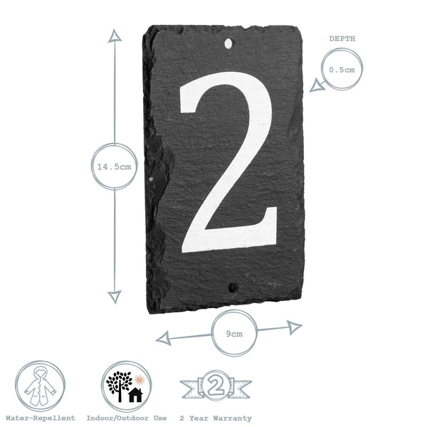 Nicola Spring Number 2 Slate House Sign