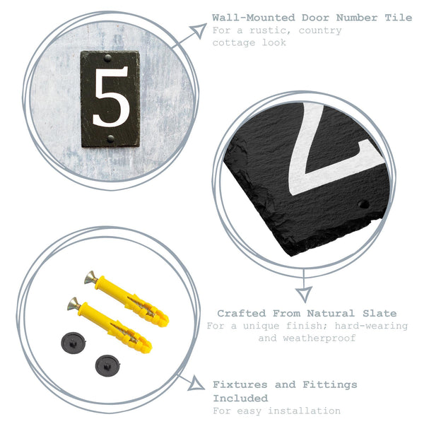 Nicola Spring Number 4 Slate House Sign