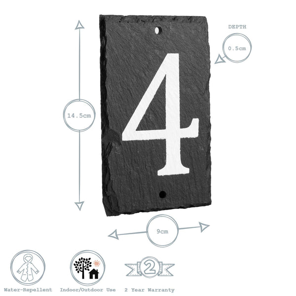 Nicola Spring Number 4 Slate House Sign