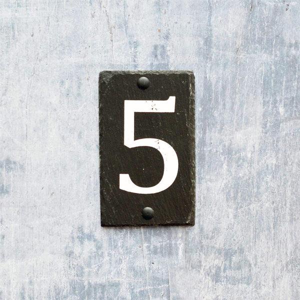 Nicola Spring Number 5 Slate House Sign