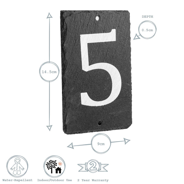 Nicola Spring Number 5 Slate House Sign