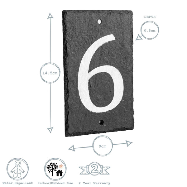 Nicola Spring Number 6 Slate House Sign