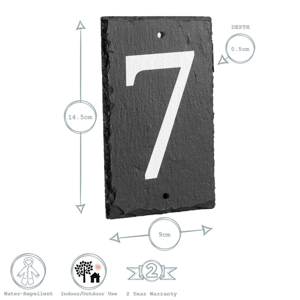 Nicola Spring Number 7 Slate House Sign