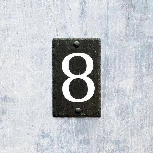 Nicola Spring Number 8 Slate House Sign