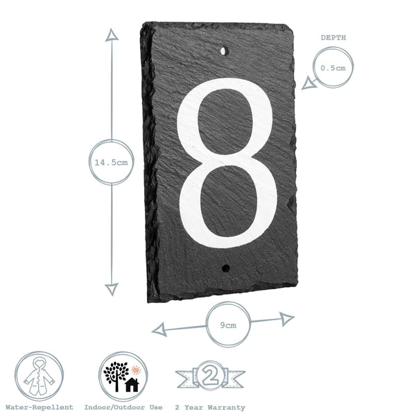 Nicola Spring Number 8 Slate House Sign