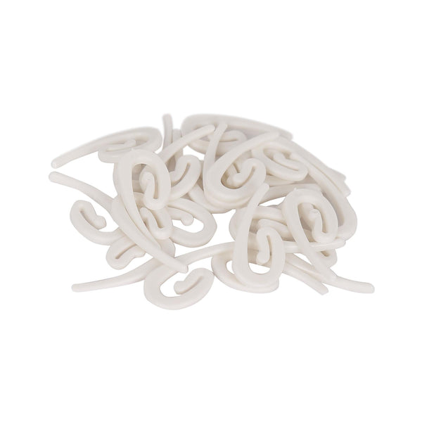 nicola spring Plastic Curtain Hooks - White