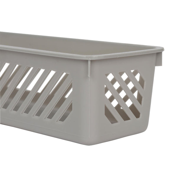 Nicola Spring Plastic Storage Baskets - Grey