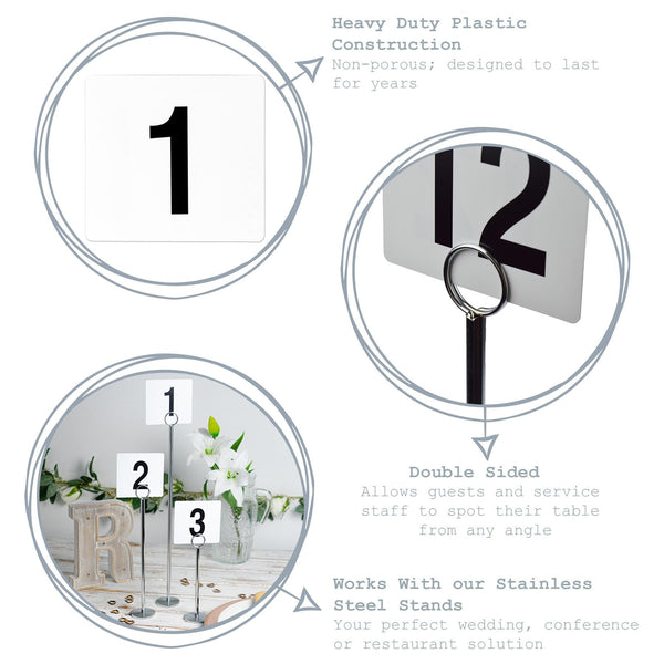 Nicola Spring Plastic Table Numbers - 1 To 25