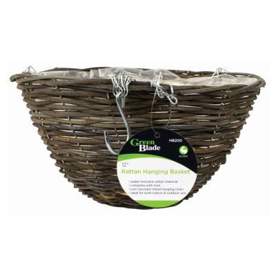 nicola spring Rattan Hanging Basket - 30cm