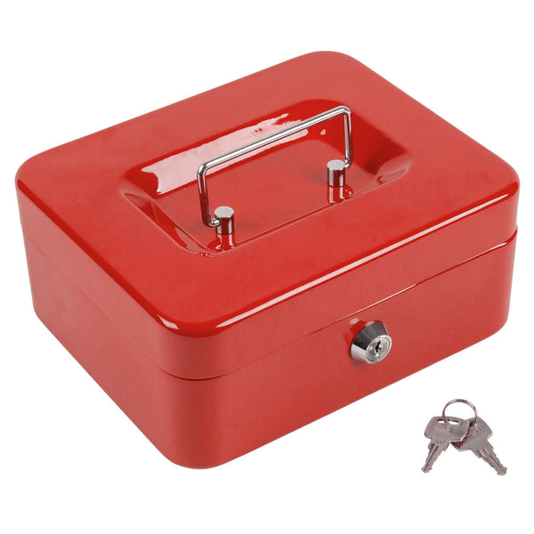 nicola spring Red 20.5cm Metal Cash Box