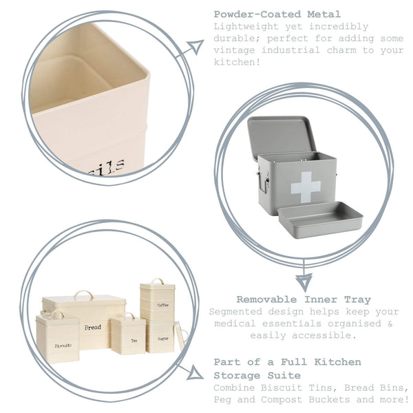 Nicola Spring Red Vintage First Aid Tin