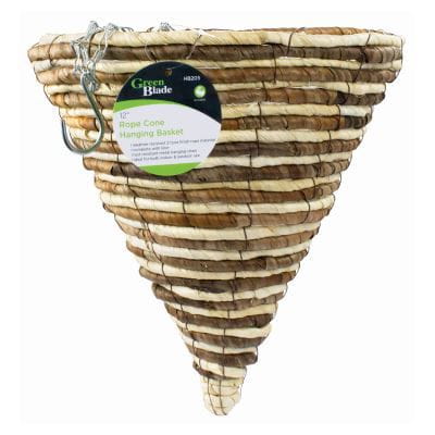 nicola spring Rope Cone Hanging Basket - 30cm