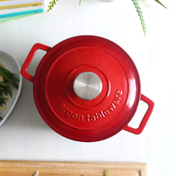 Nicola Spring Round Cast Iron Casserole Dish - 2.8L