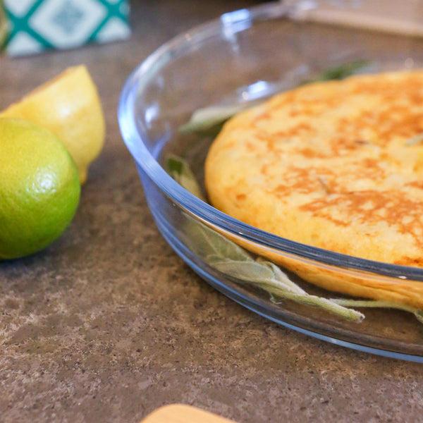 Nicola Spring Round Glass Oven Dish - 26cm X 26cm