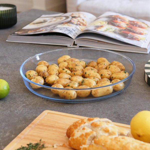 Nicola Spring Round Glass Oven Dish - 32cm X 32cm