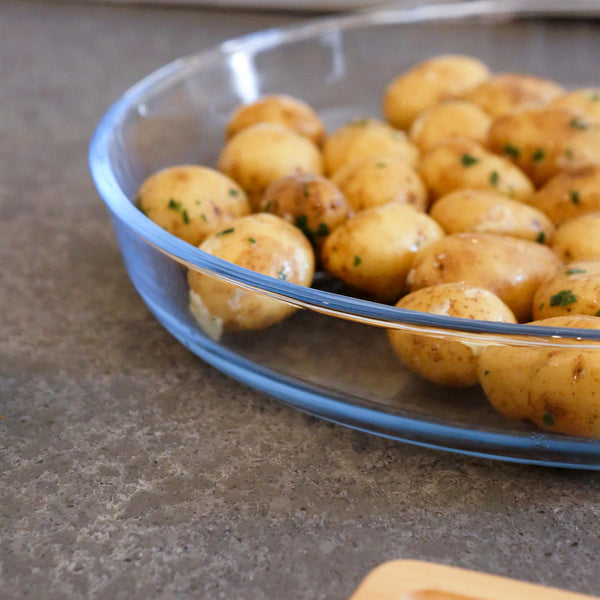 Nicola Spring Round Glass Oven Dish - 32cm X 32cm