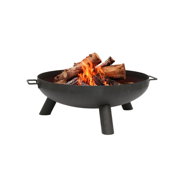 nicola spring Round Iron Fire Pit - 59.5cm - Black