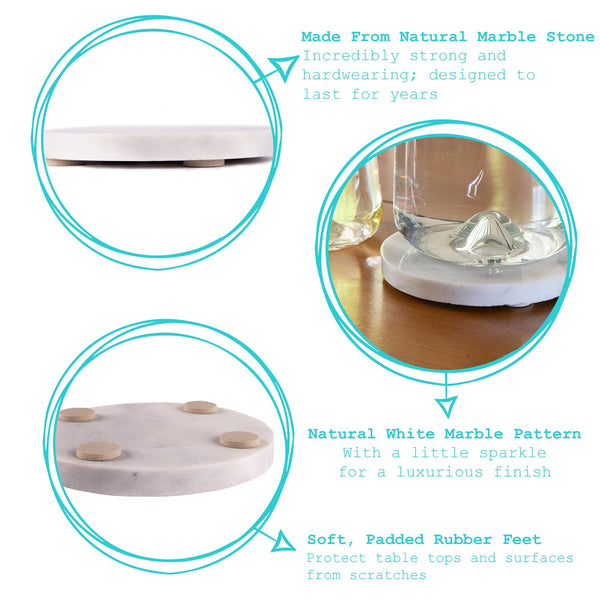 Nicola Spring Round Marble Coasters - Pack Of Six