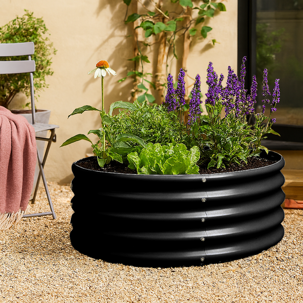 Nicola Spring Round Raised Garden Bed - 120cm X 45cm