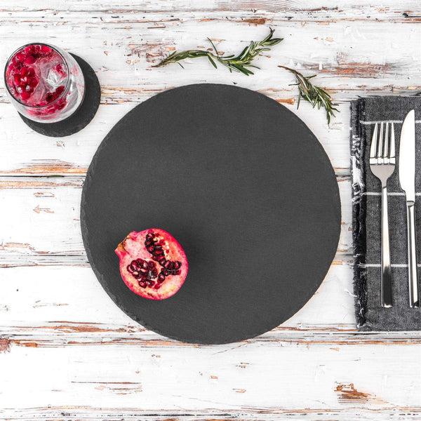 Nicola Spring Round Slate Coasters - Pack Of 6