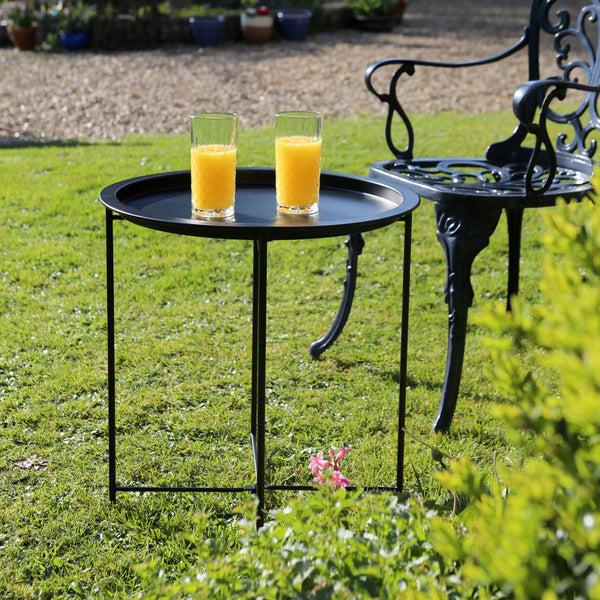 Nicola Spring Round Steel Tray Table