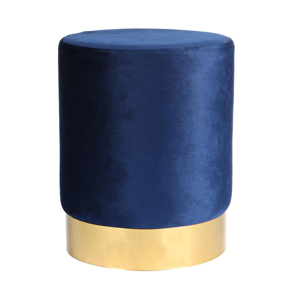 nicola spring Round Velvet Footstool