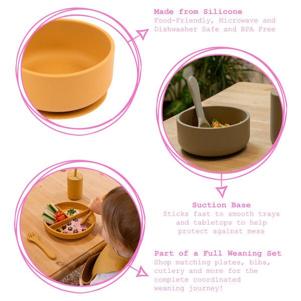 Nicola Spring Silicone Baby Suction Bowl With Lid