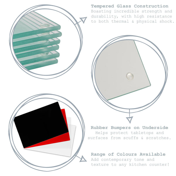 Nicola Spring Square Glass Coasters - Pack Of Six