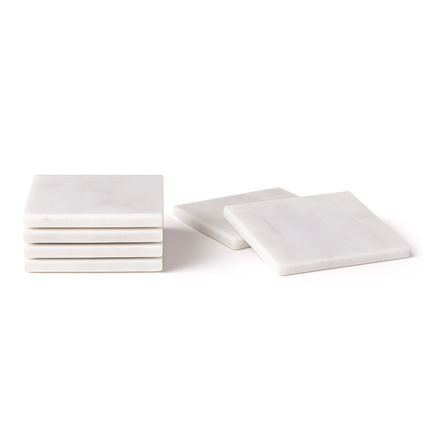 nicola spring Square Marble Coasters - Pack of Six