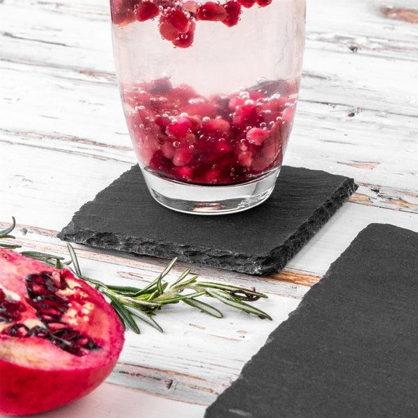 Nicola Spring Square Slate Coasters - Pack Of 6