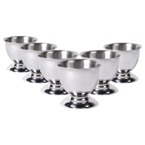 nicola spring Stainless Steel Egg Cups - Pack of Six