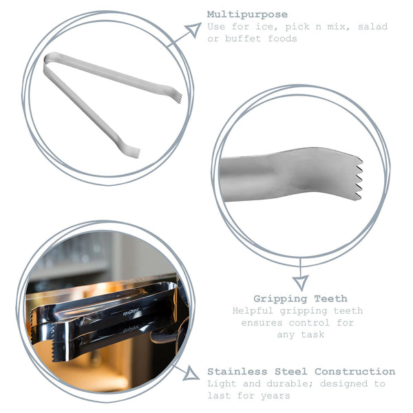 Nicola Spring Stainless Steel Ice Tongs